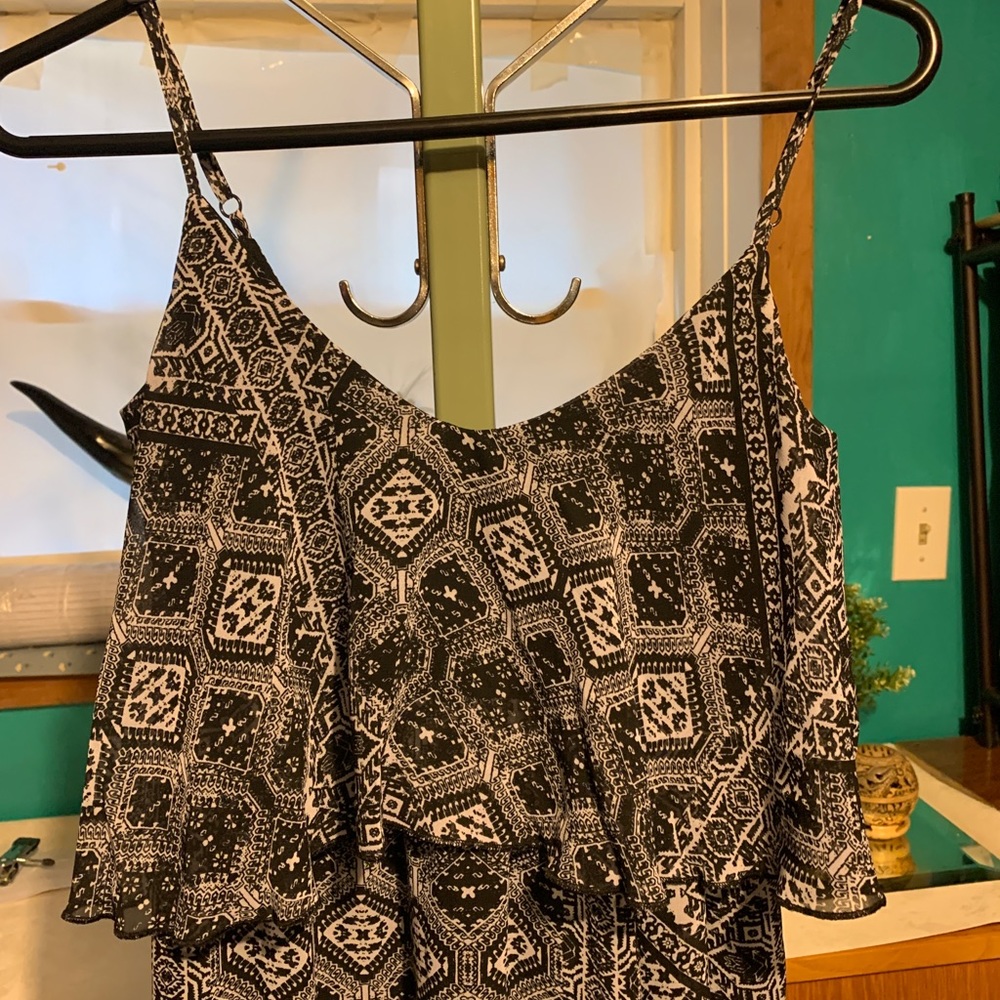 Patterned chiffon maxi dress